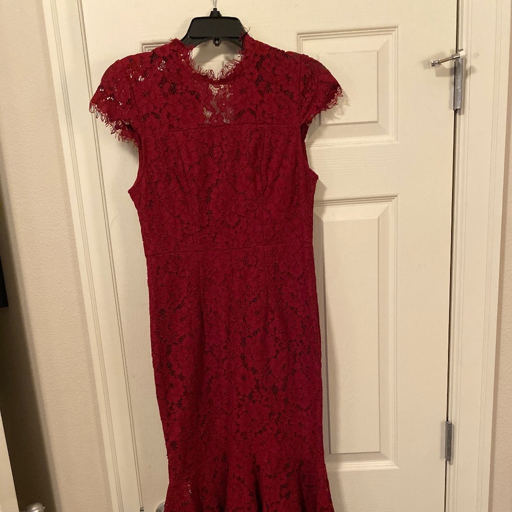 Morning Mist Wine Burgundy Cocktail Dress
